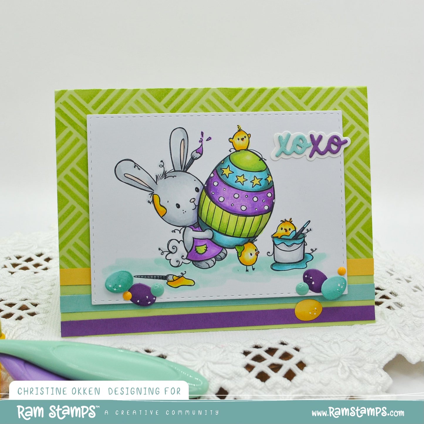 'Bunny's Easter Egg' Digital Stamp