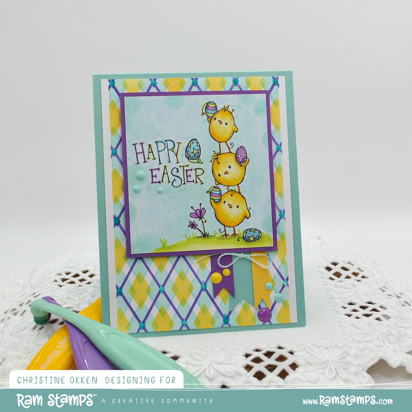 'Stacked Chicks' Digital Stamp