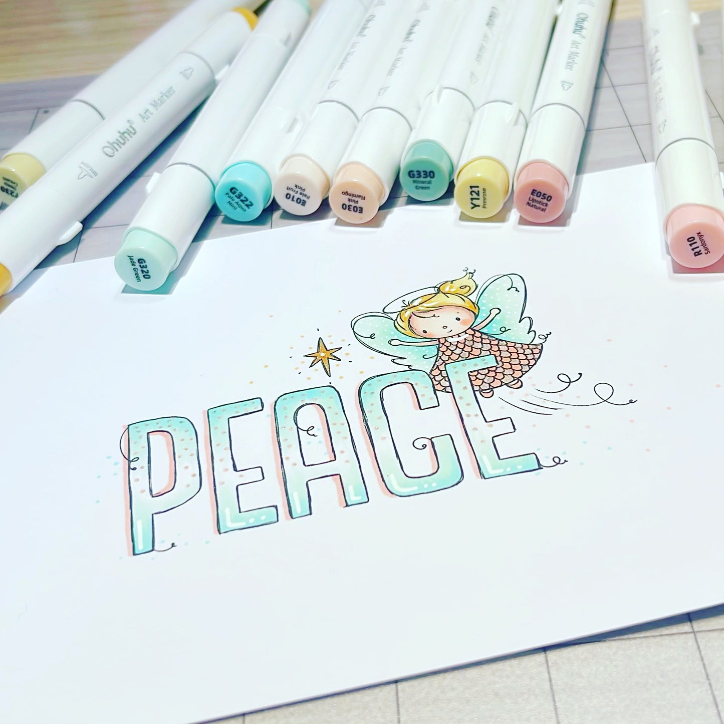 'Christmas Peace' Digital Stamp