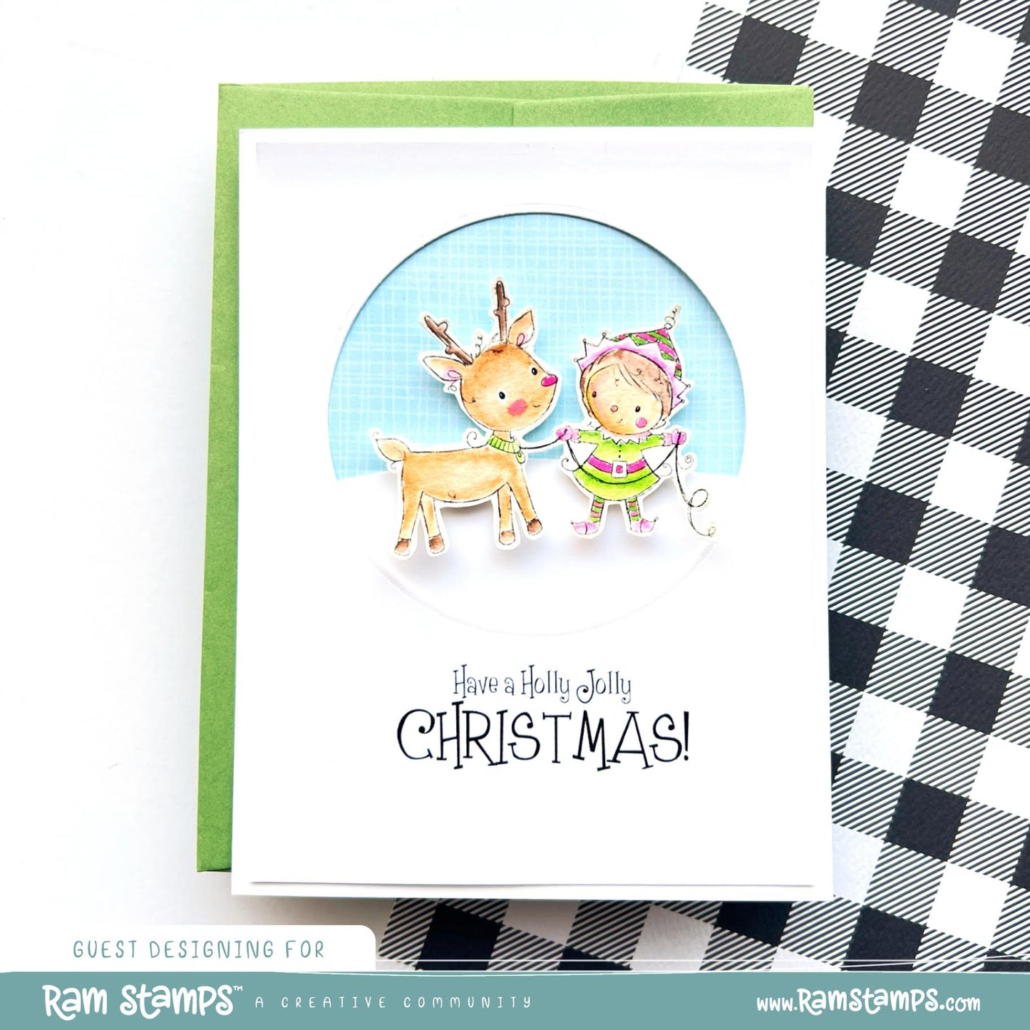 'Holly Jolly Elf' Digital Stamp