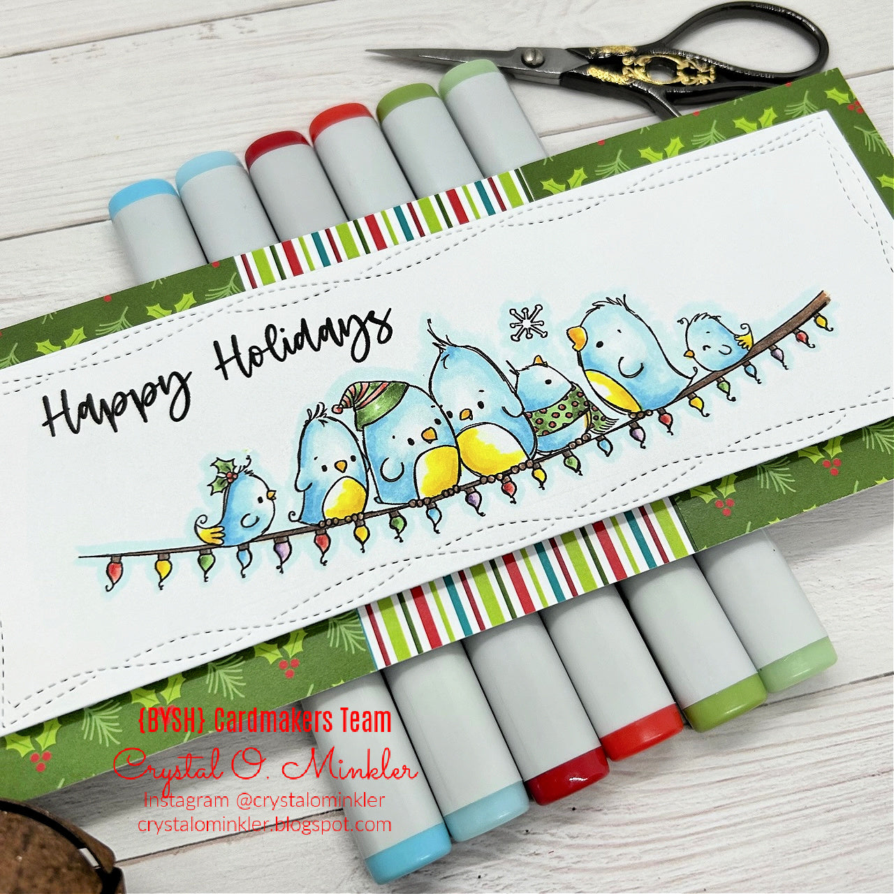 'Holiday Birds' Digital Stamp