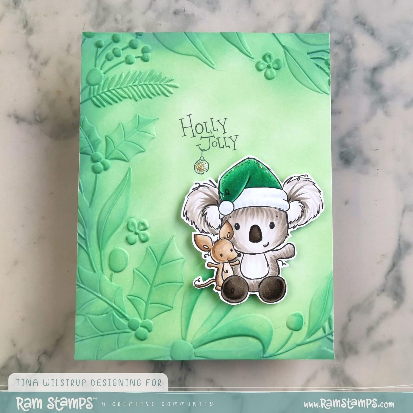 'Holly Jolly Koala' Digital Stamp & Full Colour Graphic