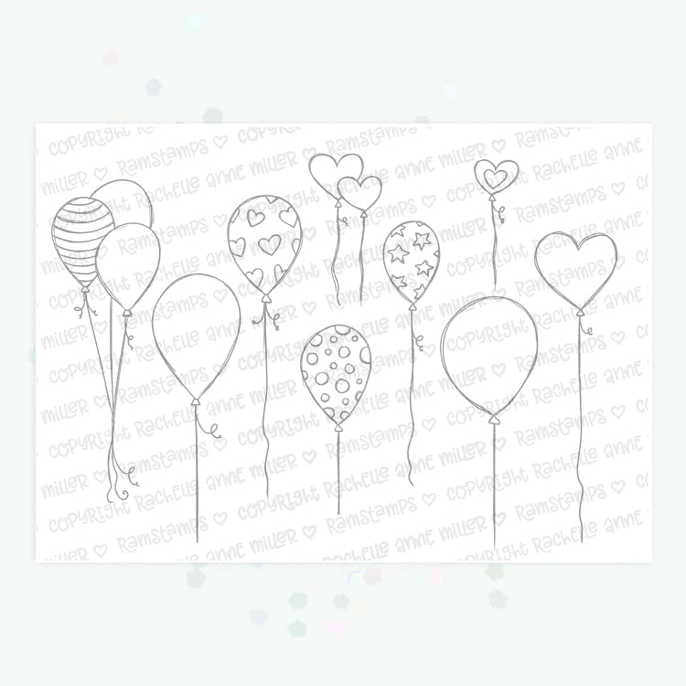 'Happy Birthday Creator - Balloons' Digital Stamp