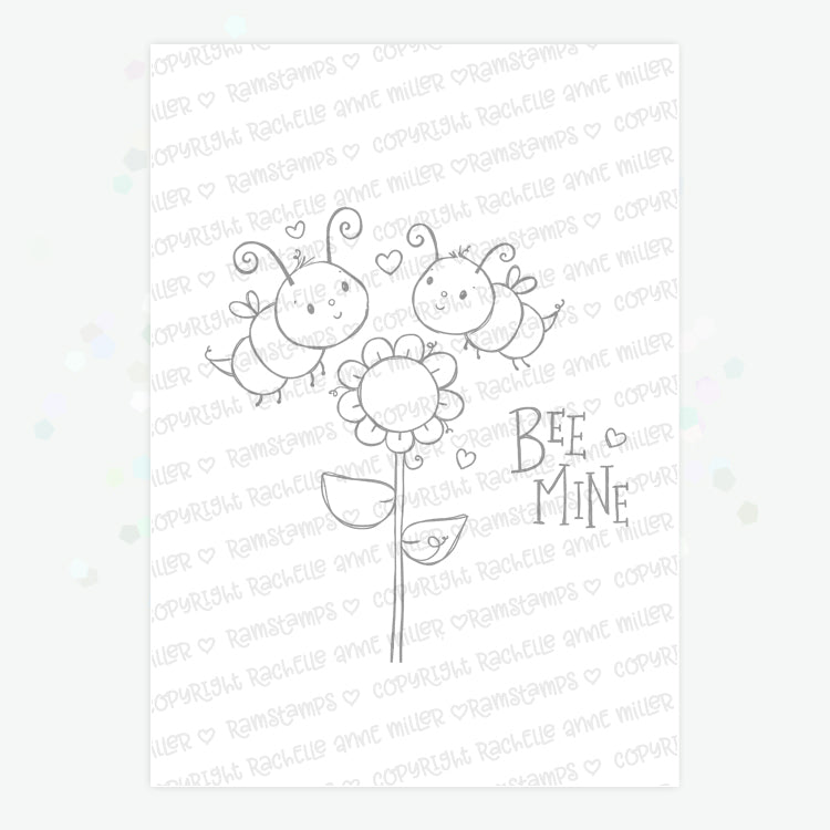 'Bee Mine' Digital Stamp