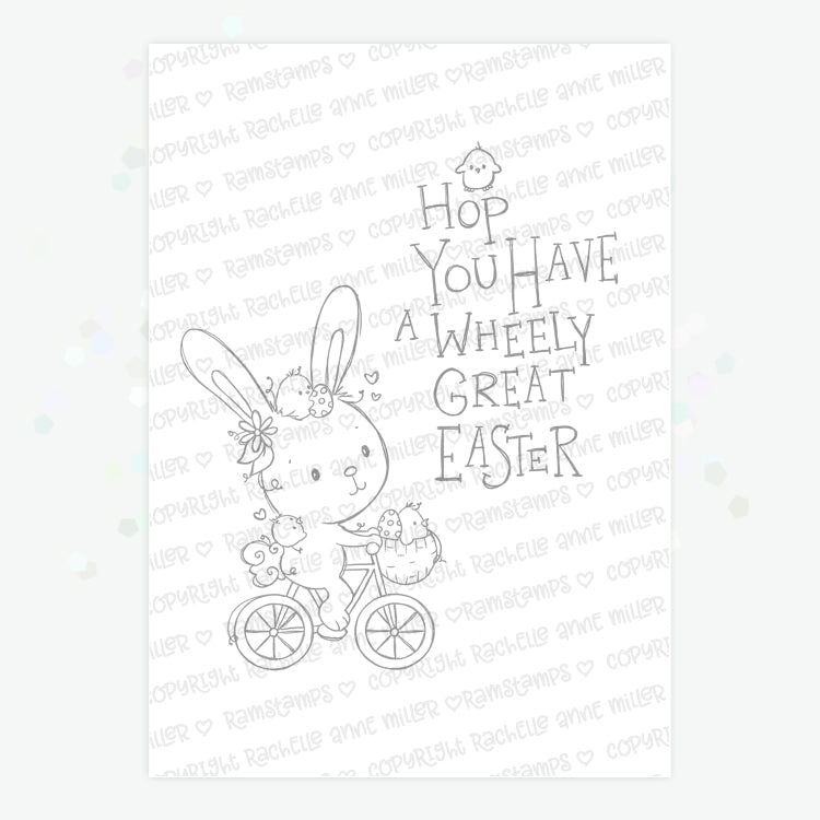 stamp kinderfahrrad Bunny's Bike' Digital Stamp – Rachelle Anne Miller Creative Studios