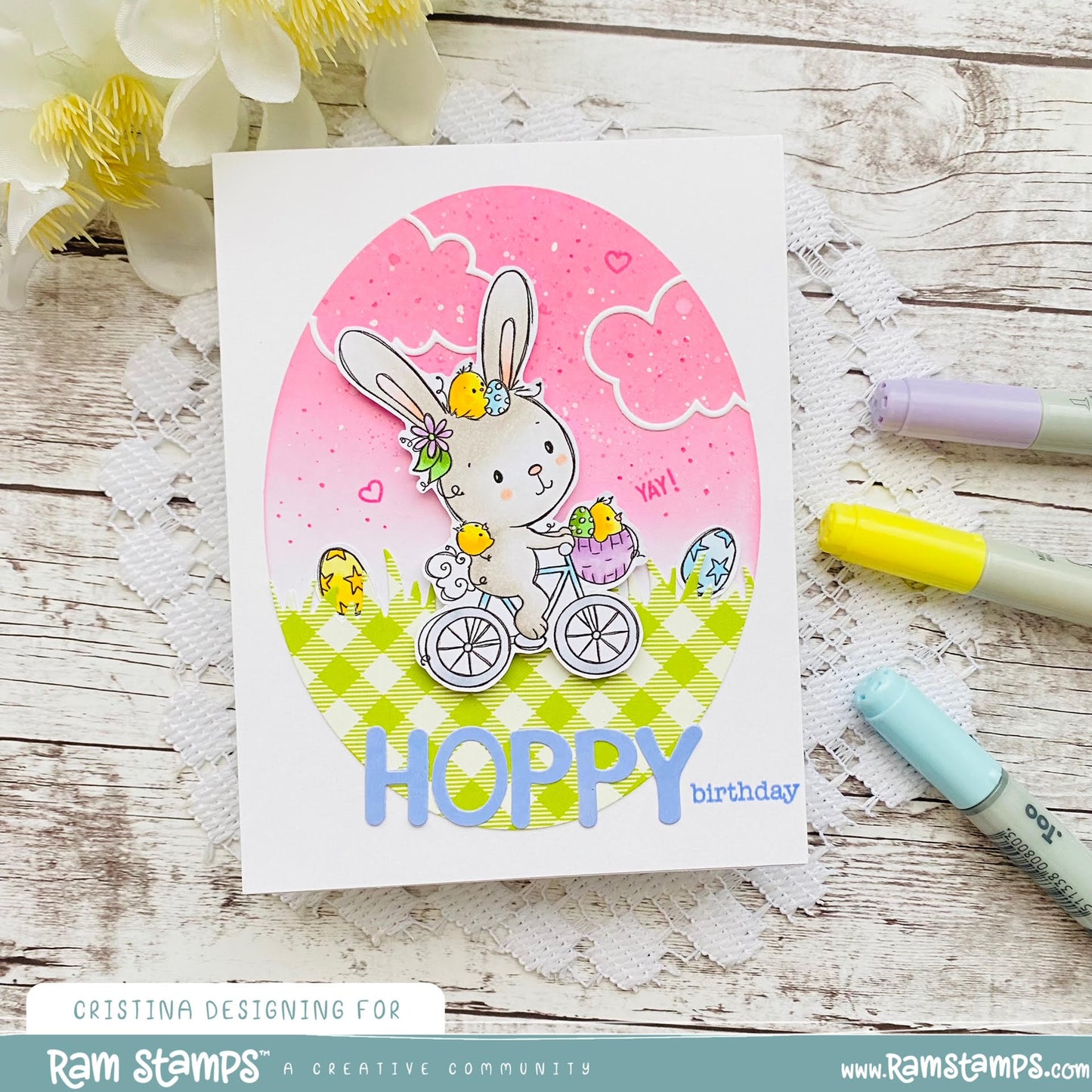 'Bunny's Bike' Digital Stamp