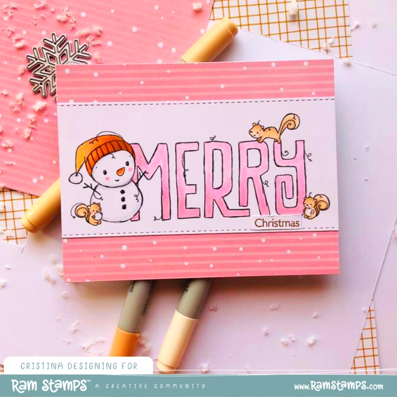 'Christmas Merry' Digital Stamp