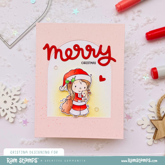 'Santa's Little Helper' Christmas Digital Stamp