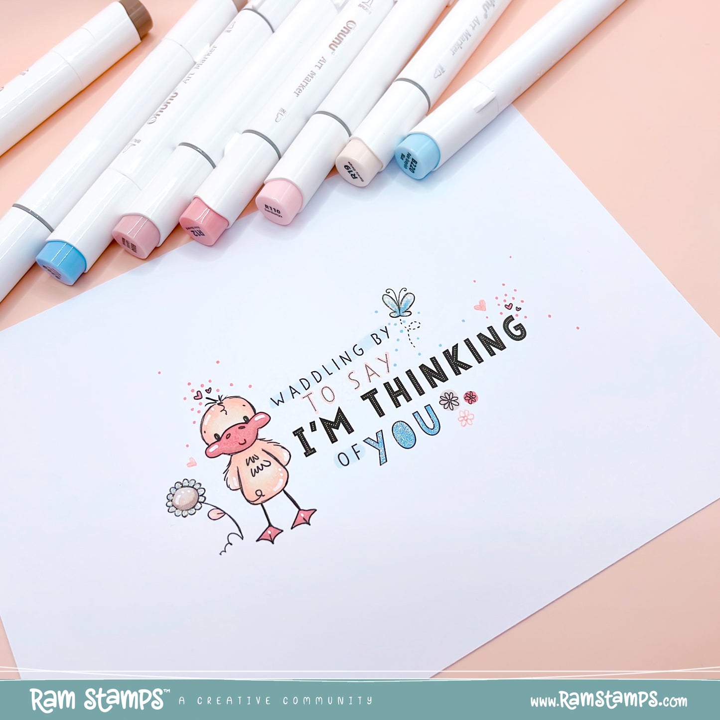 'Ducky Thoughts' Mini Scene Creator digital Stamp