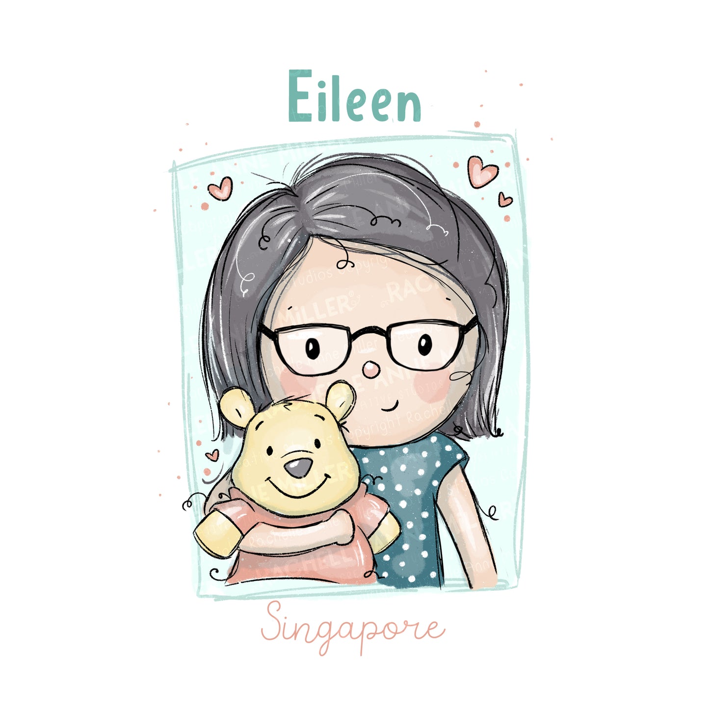 'Eileen & Winnie the Pooh' Profile Digital Stamp