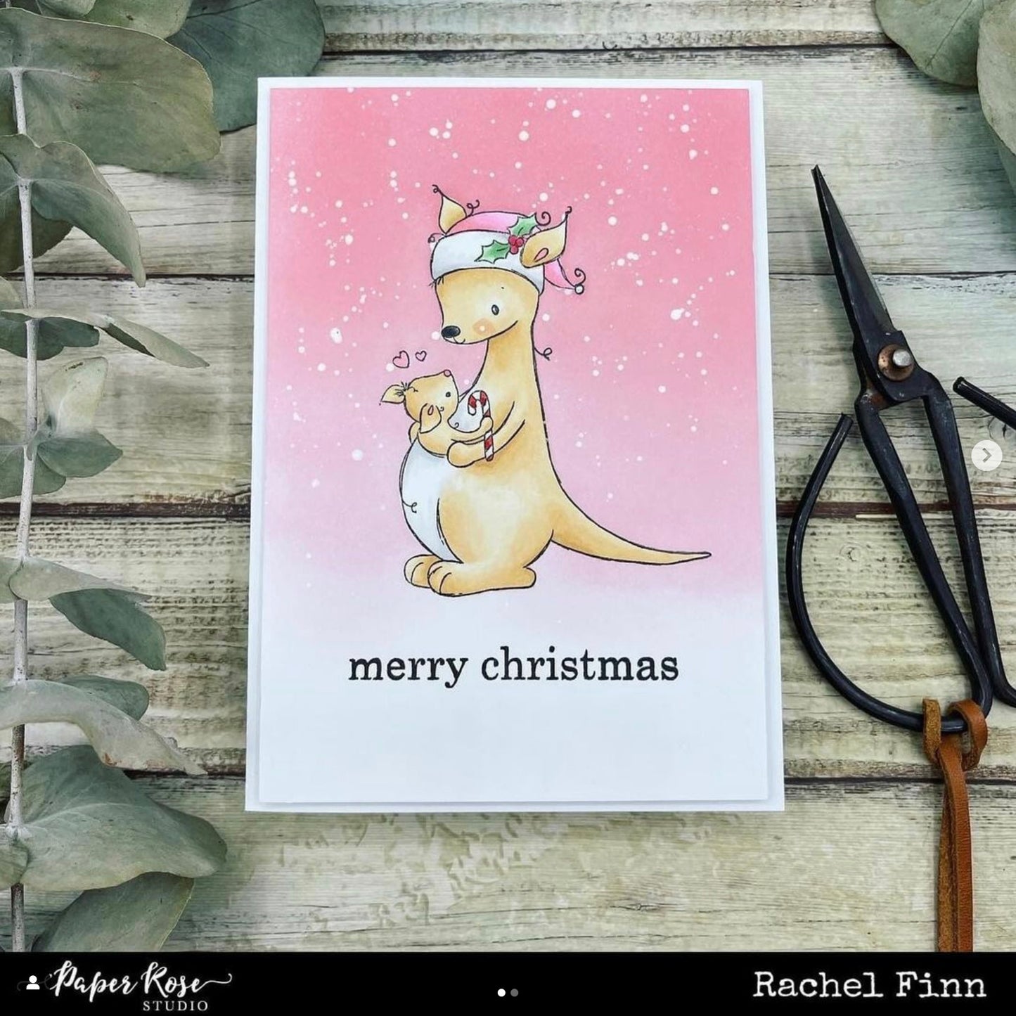 'Christmas Kangaroos' Digital Stamp