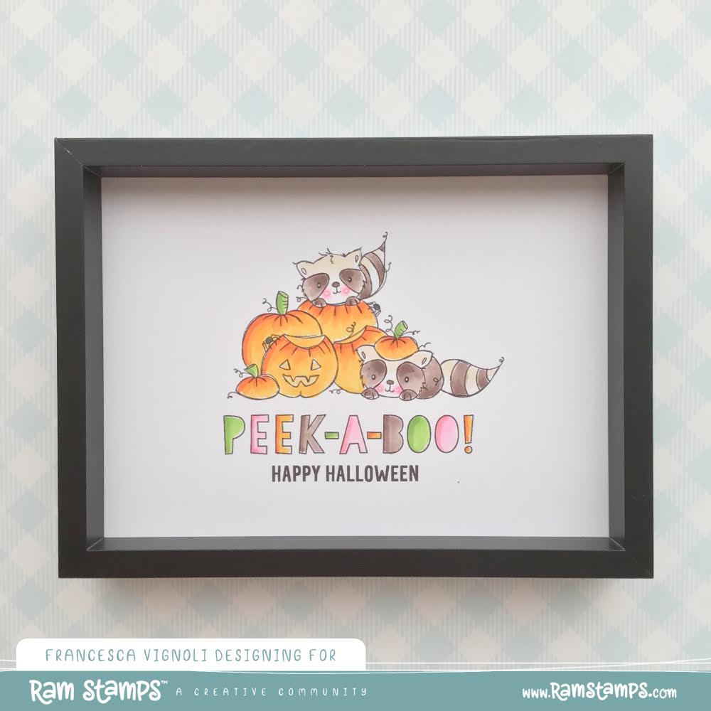 'Peekaboo Raccoons' Digital Stamp