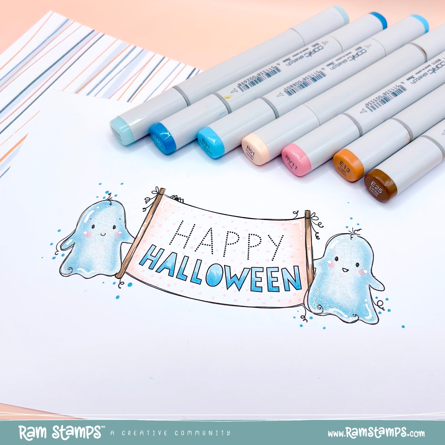 'Ghost Greetings' Digital Stamp