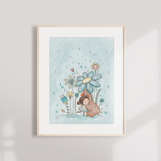 'Summer Rain' Children's Wall Art Print