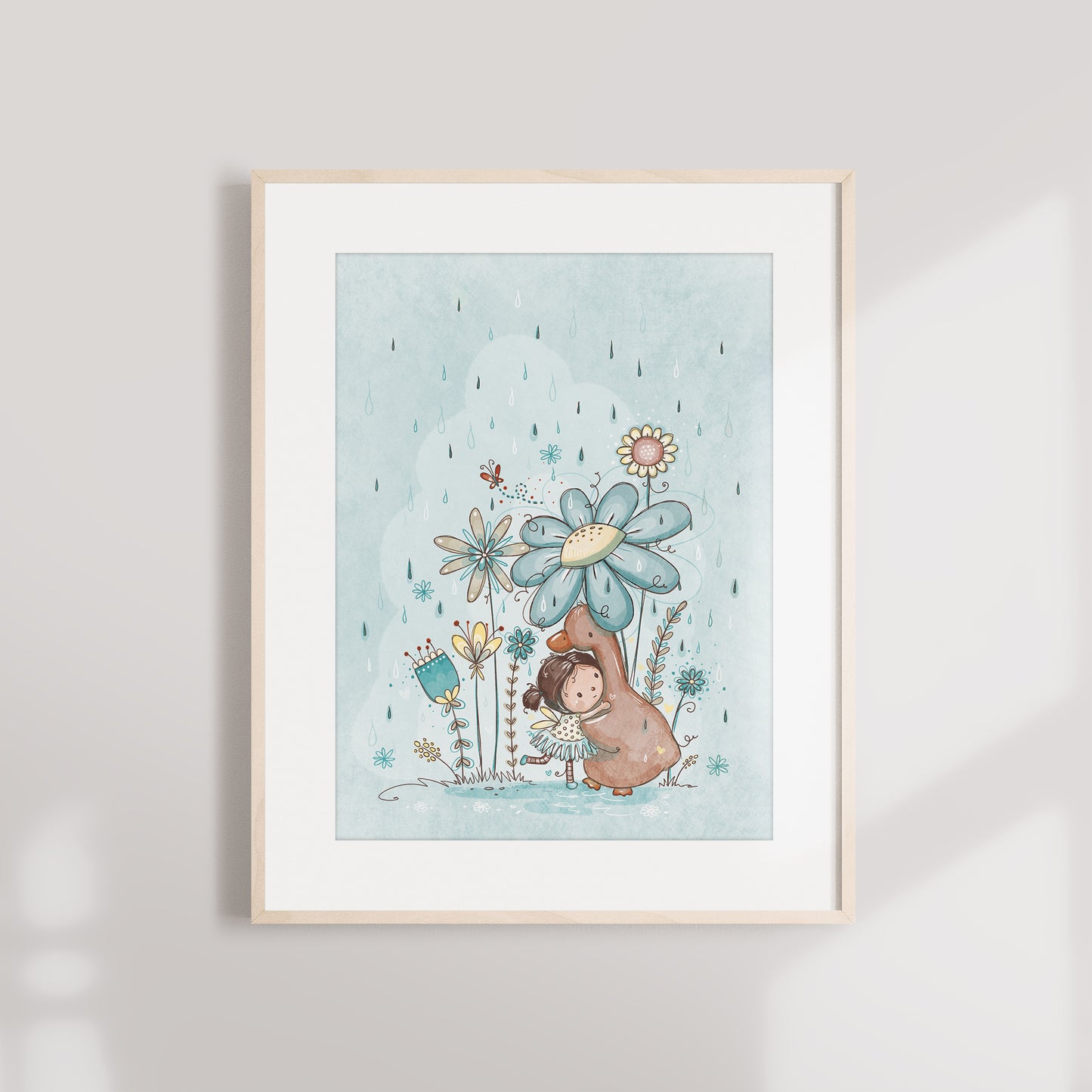 'Summer Rain' Children's Wall Art Print