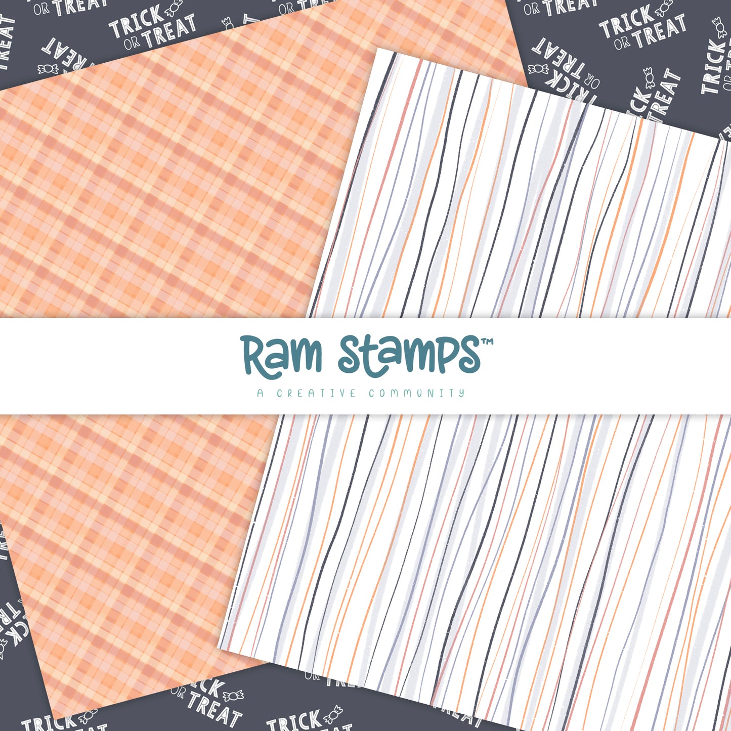 'Happy Halloween' Digital Pattern Paper Pack