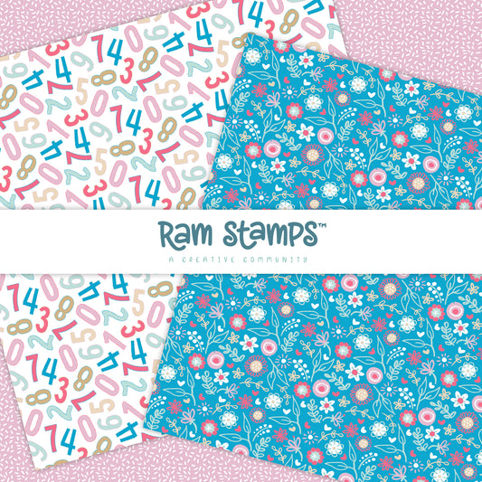 'Happy Birthday' Digital Pattern Paper Pack