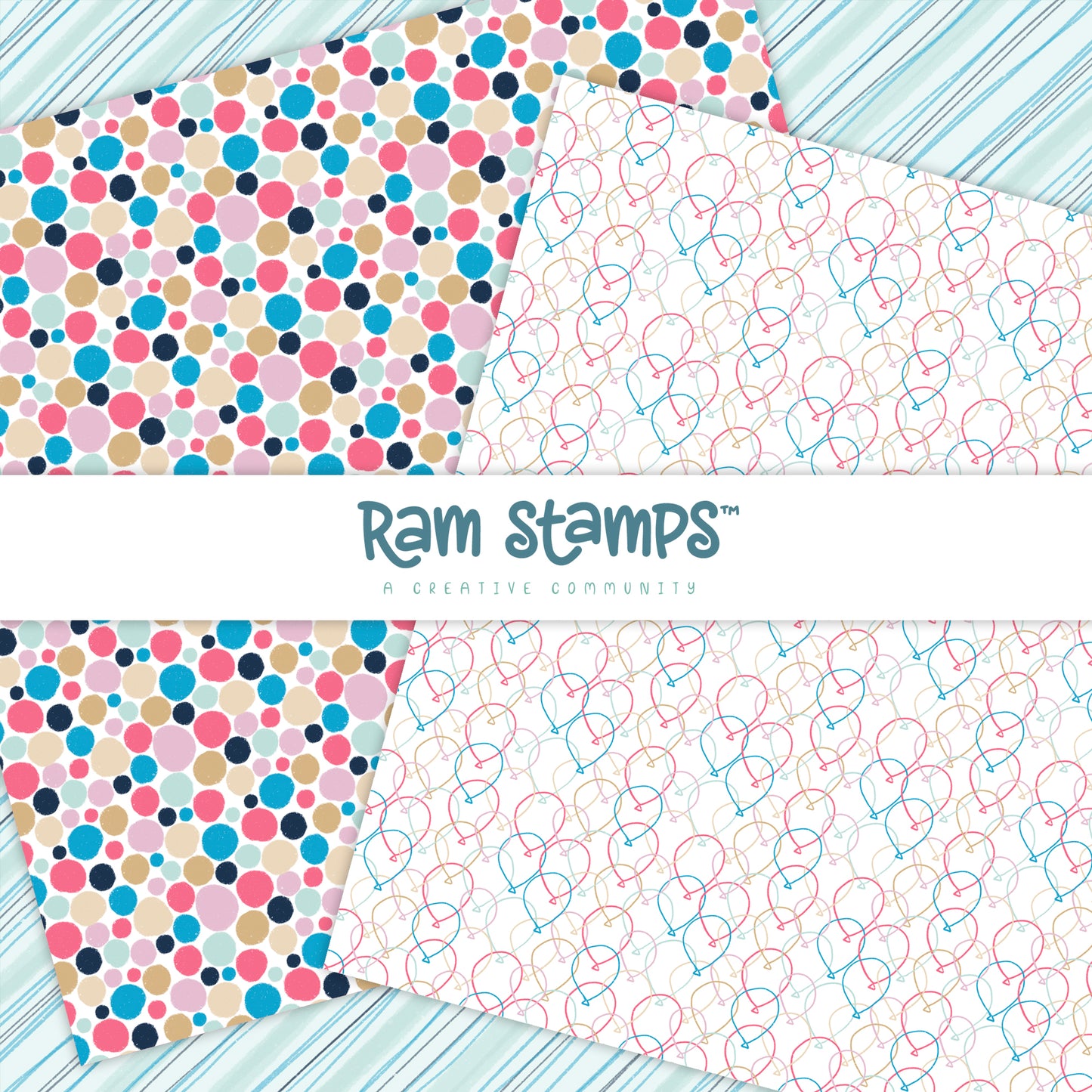 'Happy Birthday' Digital Pattern Paper Pack