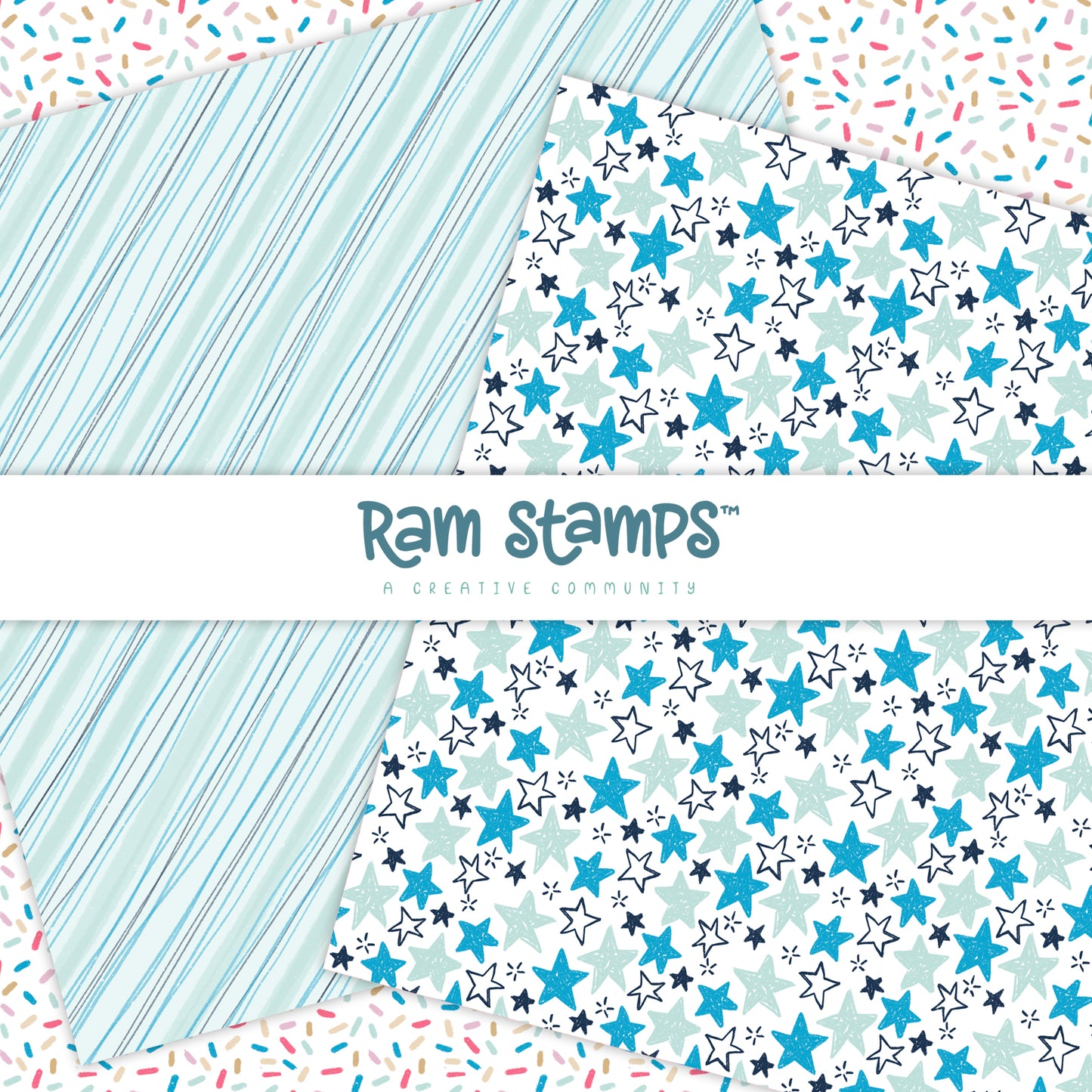 'Happy Birthday' Digital Pattern Paper Pack