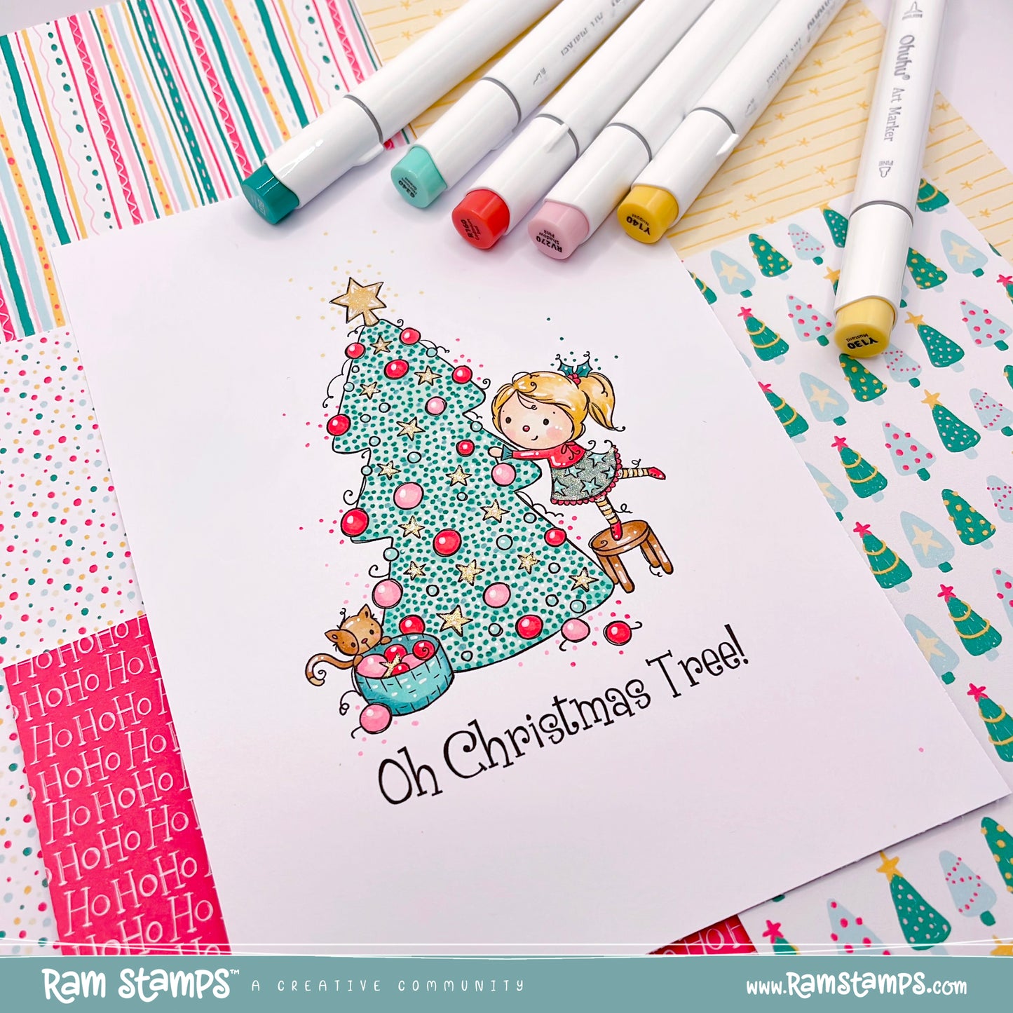 'Holly Jolly Christmas' Digital Pattern Paper Pack