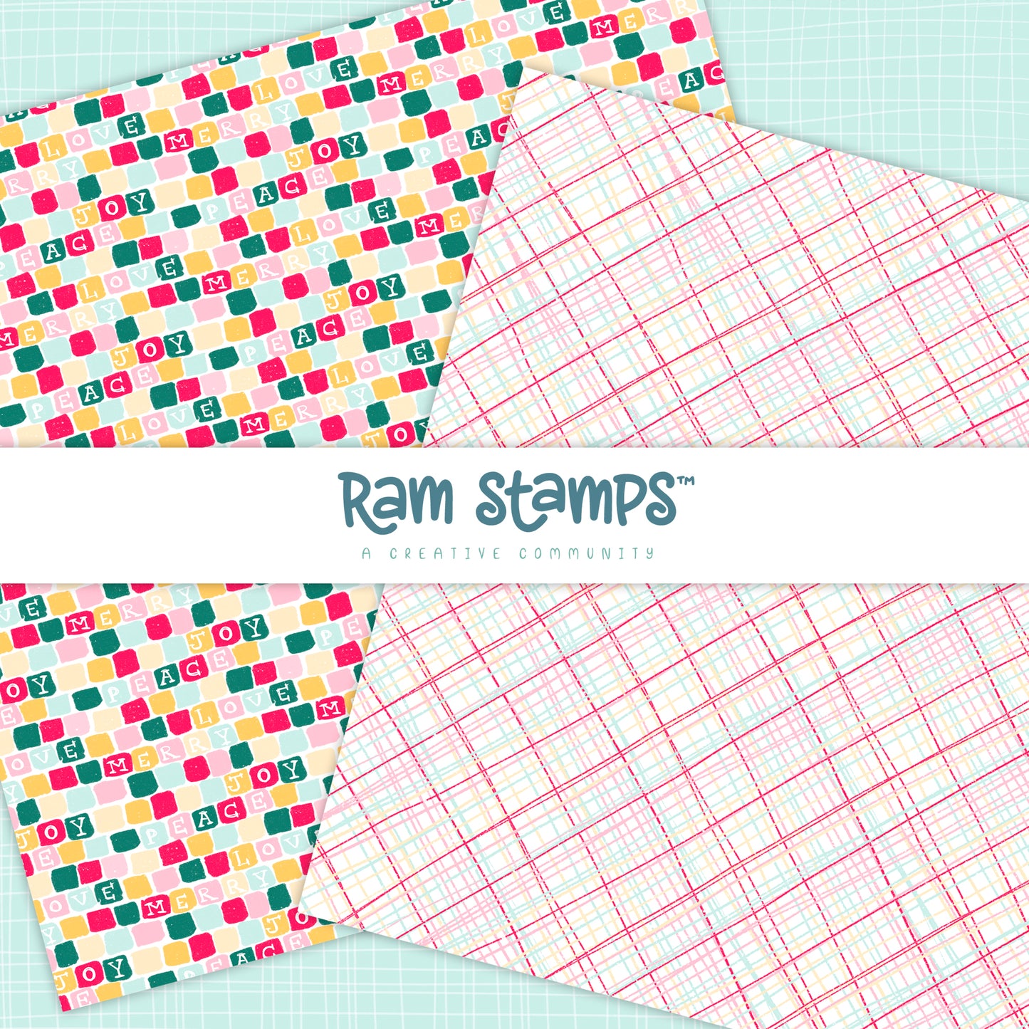 'Holly Jolly Christmas' Digital Pattern Paper Pack