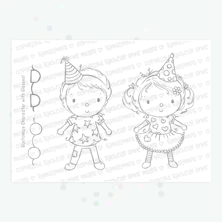 'Happy Birthday' Digital Stamp & Paper Set