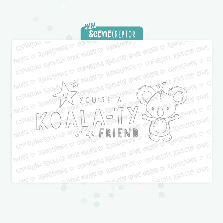 'Koala-ty Friend' Mini Scene Creator Digital Stamp
