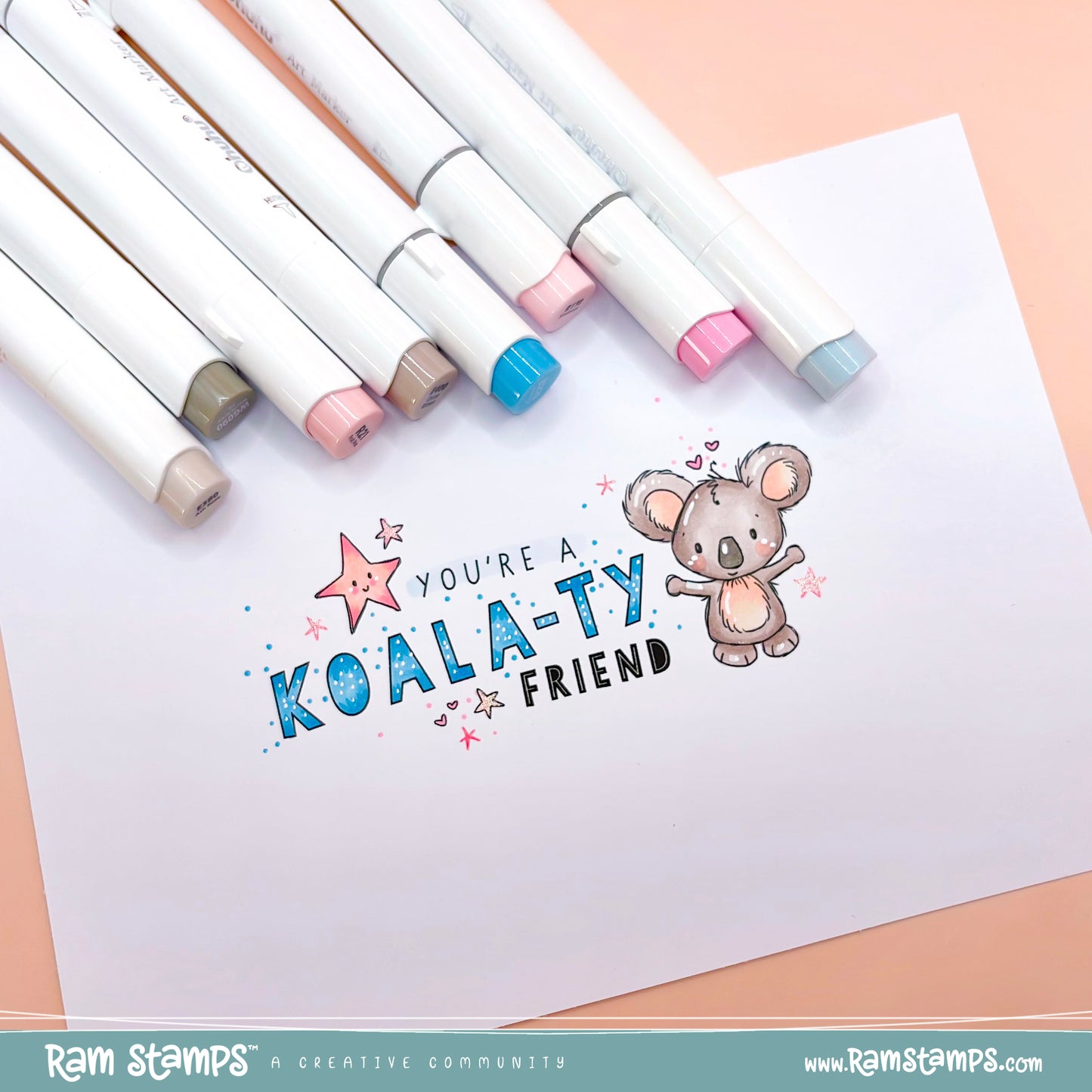 'Koala-ty Friend' Mini Scene Creator Digital Stamp