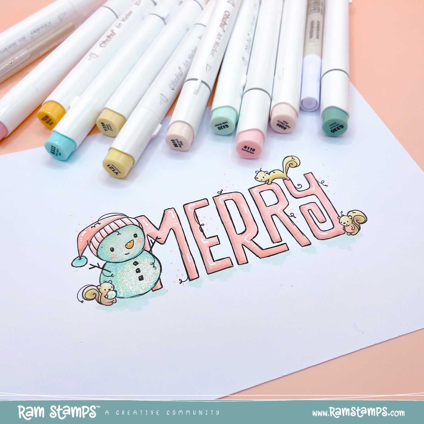 'Christmas Merry' Digital Stamp