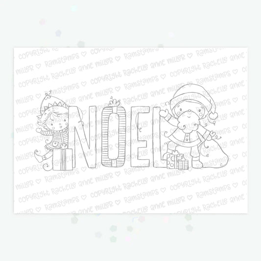 'Christmas Noel' Digital Stamp