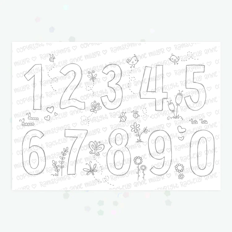 'Happy Birthday Creator - Numbers' Digital Stamp