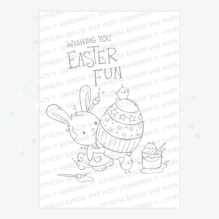 Bunny's Easter Egg' Digital Stamp – Rachelle Anne Miller Creative Studios for Free Printable Free Digital Stamps