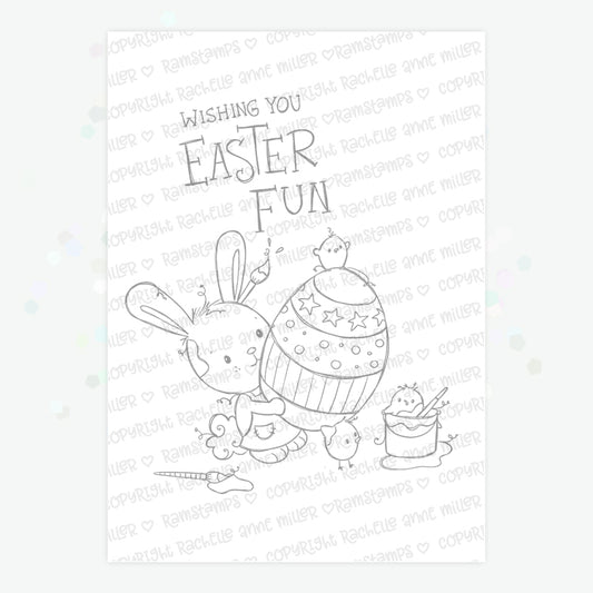 'Bunny's Easter Egg' Digital Stamp