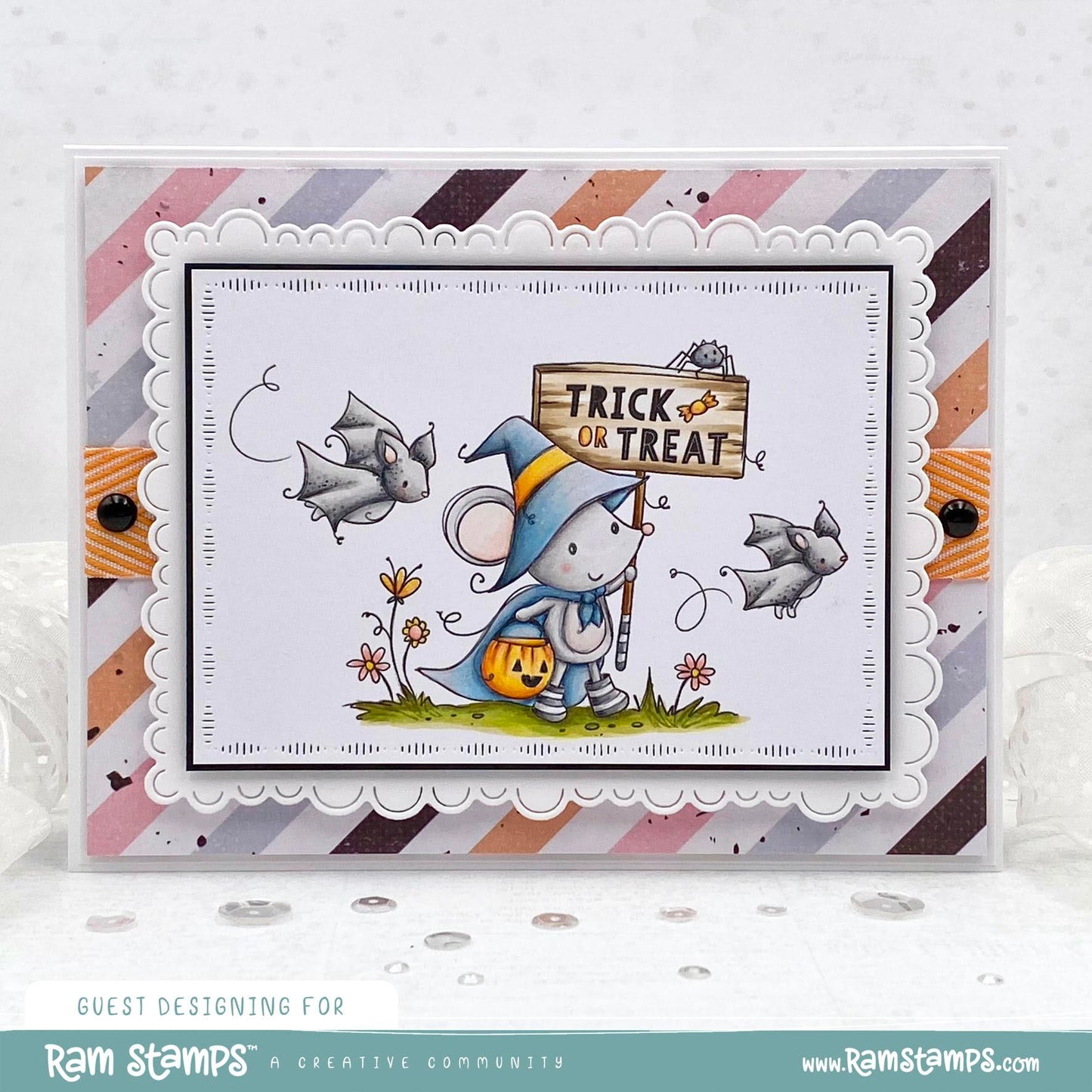 'Trick or Treat Mouse' Digital Stamp