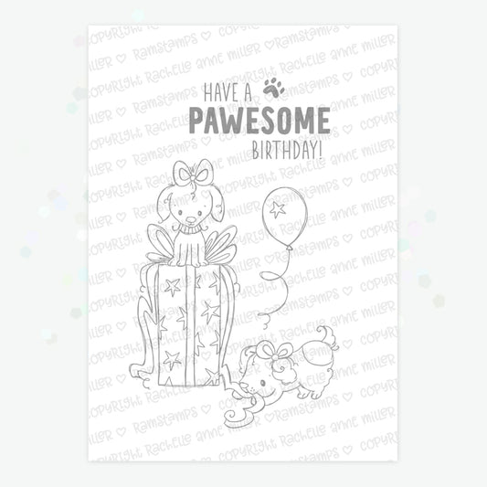 'Puppy Party' Rammy Stamp Club Digital Stamp