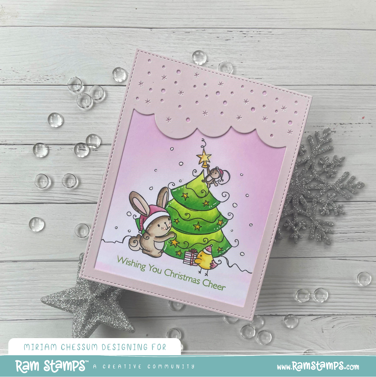 'Animal Tree' Christmas Digital Stamp