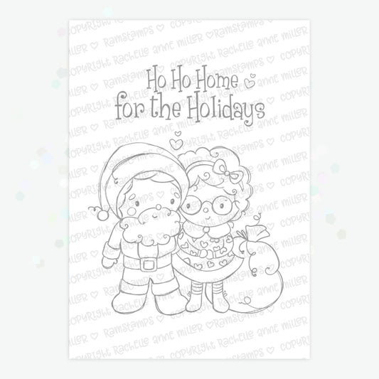 'Mr & Mrs Santa Clause' Digital Stamp