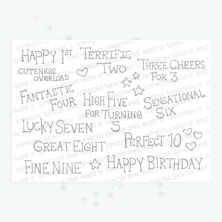 'Happy Birthday' Digital Stamp & Paper Set