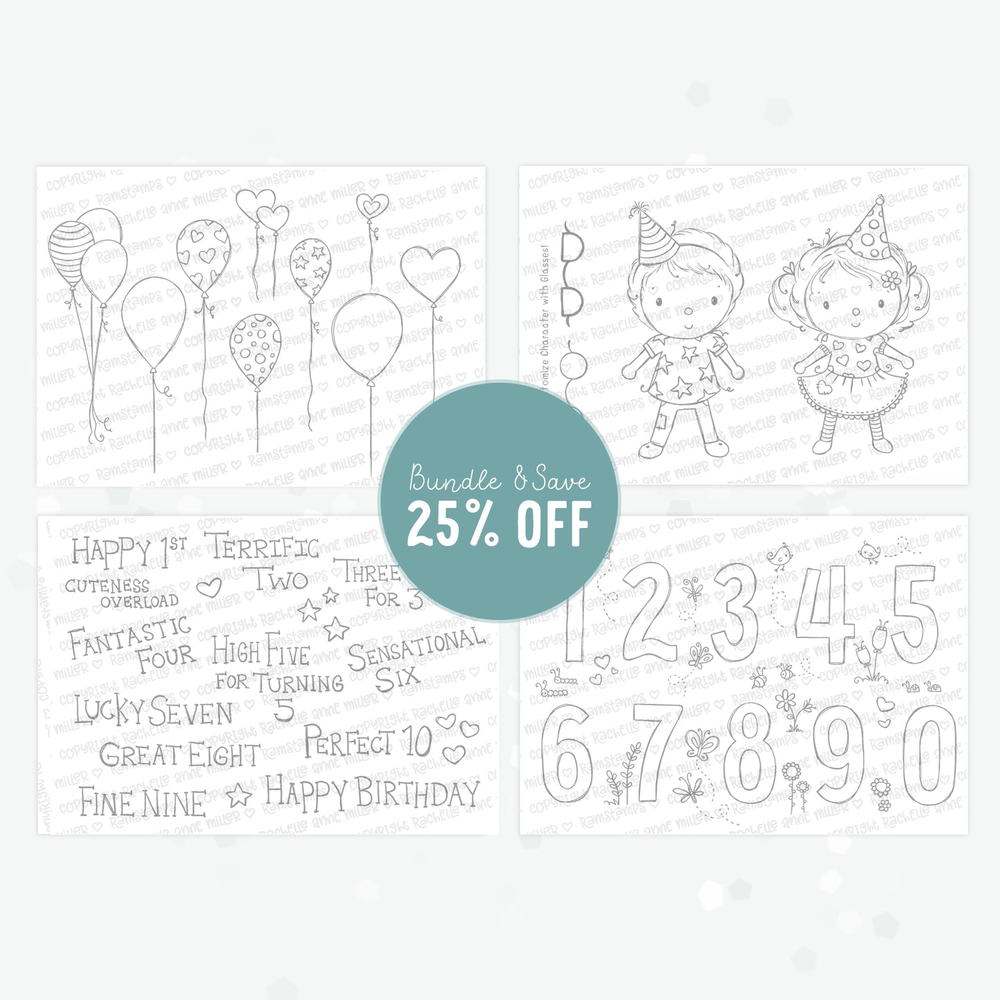 'Happy Birthday Creator' Digital Stamp Set