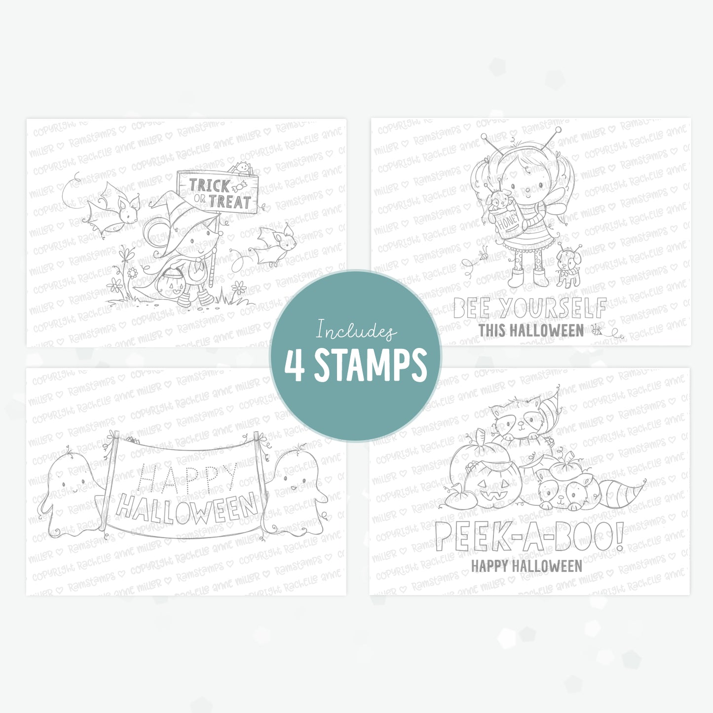 'Happy Halloween' Digital Stamp Set