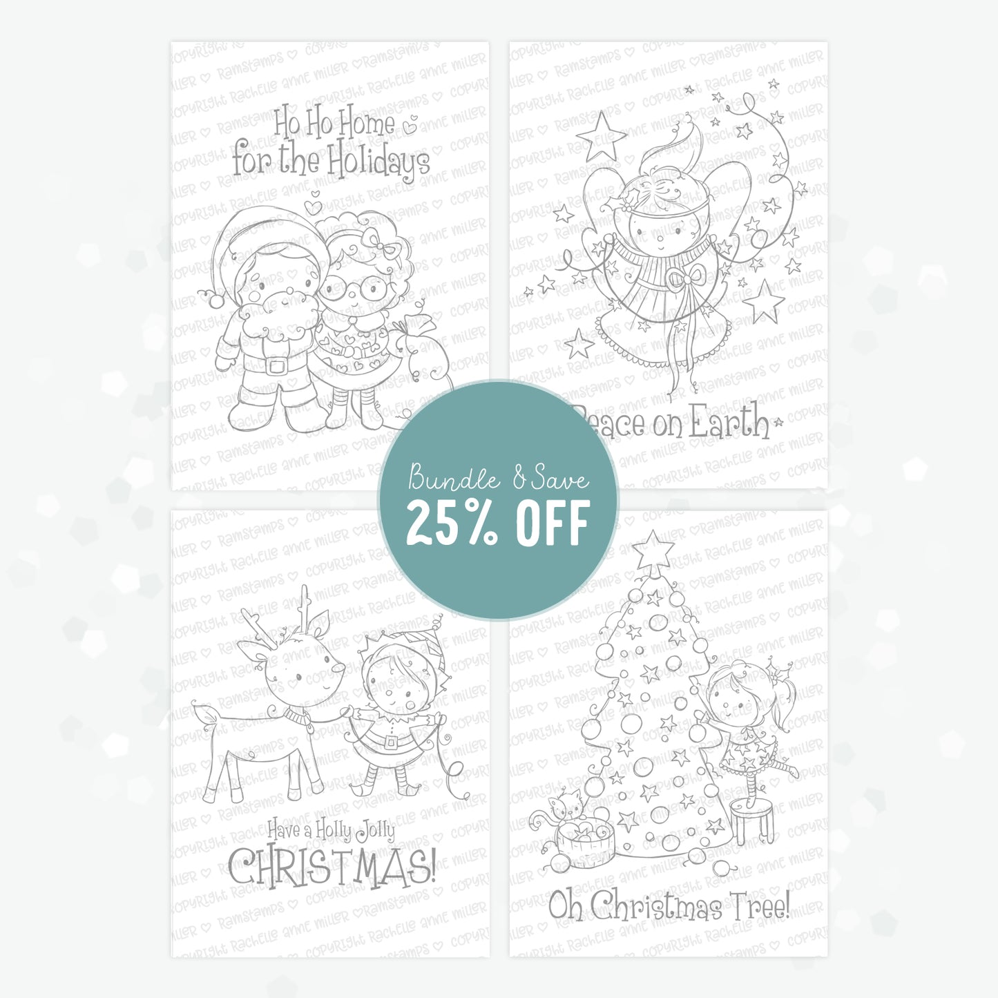 'Holly Jolly Christmas' Digital Stamp Set