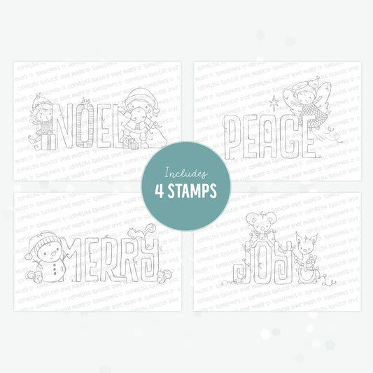 'Christmas Sentiments' Digital Stamp Set