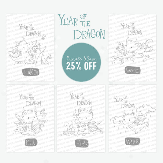 'Year of the Dragon' Digital Stamp Set