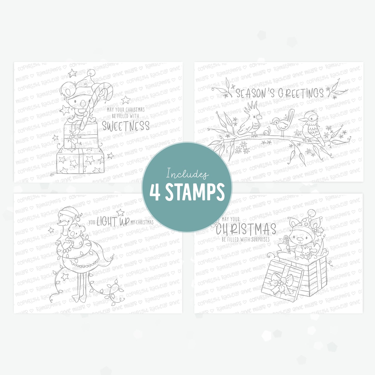'Aussie Christmas' Digital Stamp & Paper Set