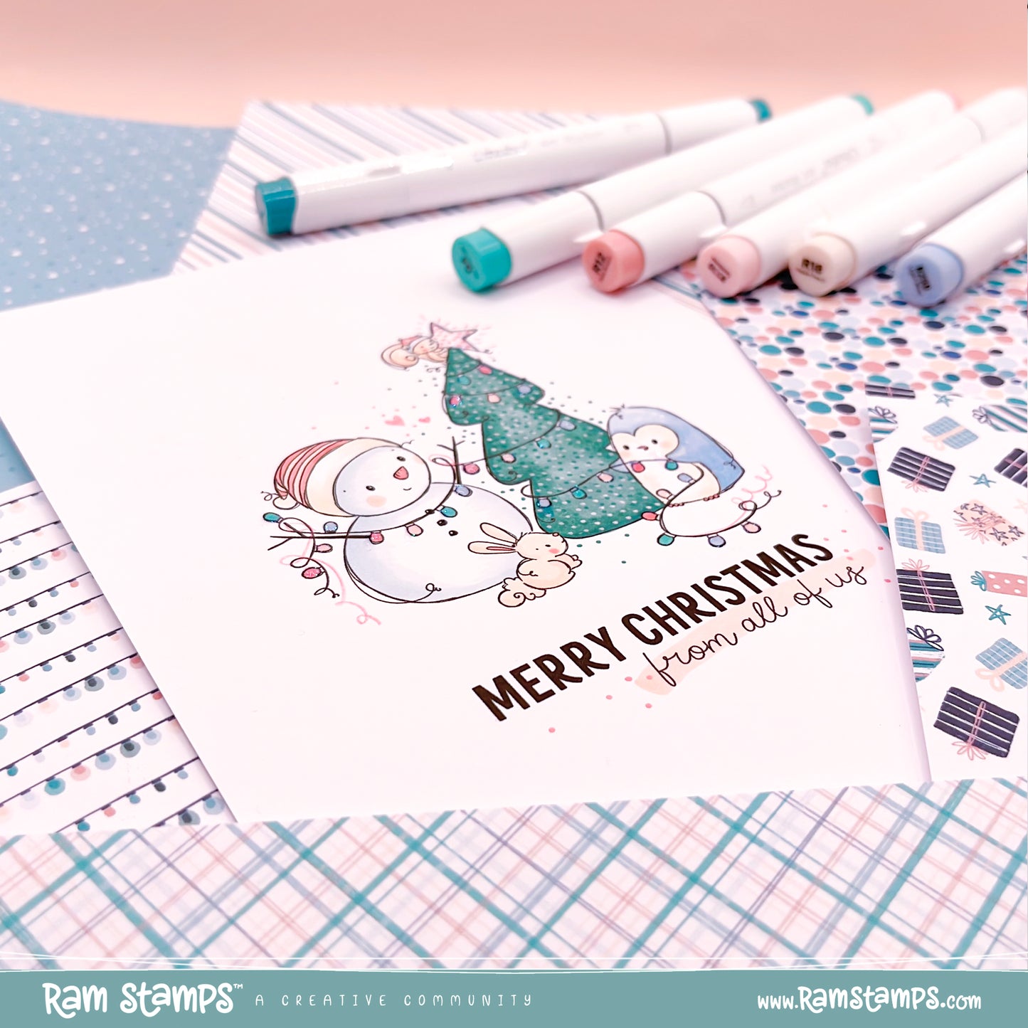 'Snowy Christmas' Digital Pattern Paper Pack