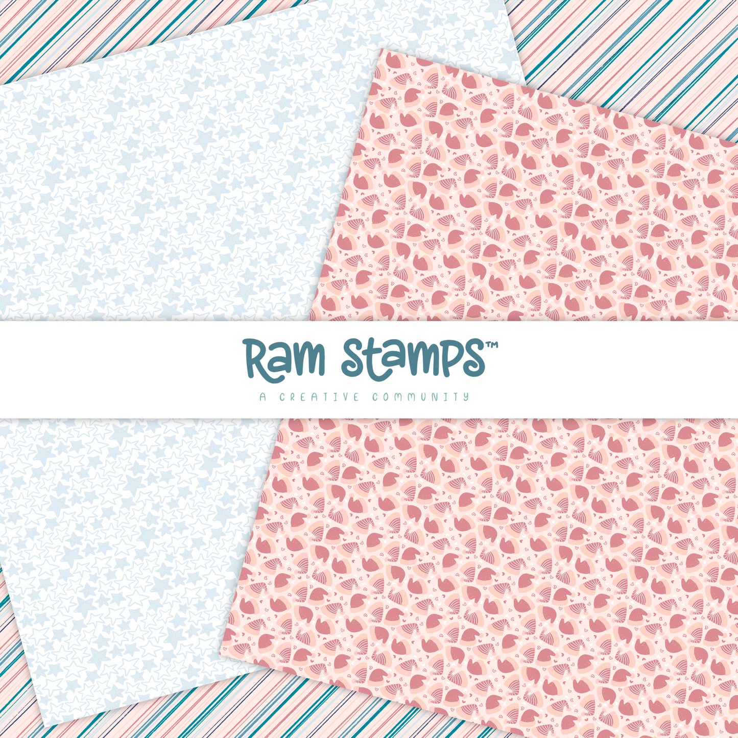 'Snowy Christmas' Digital Pattern Paper Pack