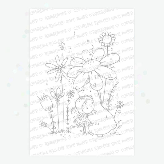 'Summer Rain' Digital Stamp