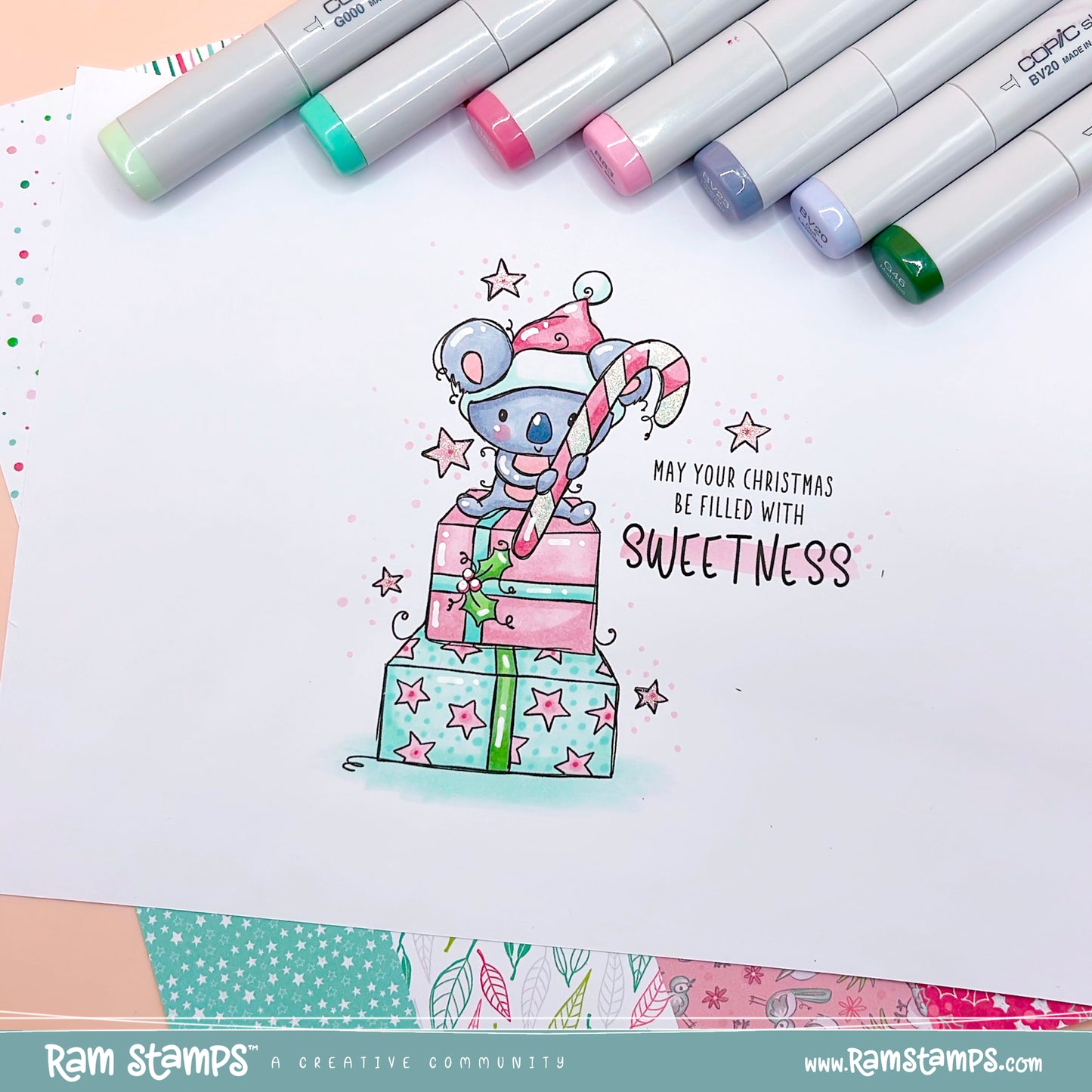 'Sweet Koala Christmas' Digital Stamp