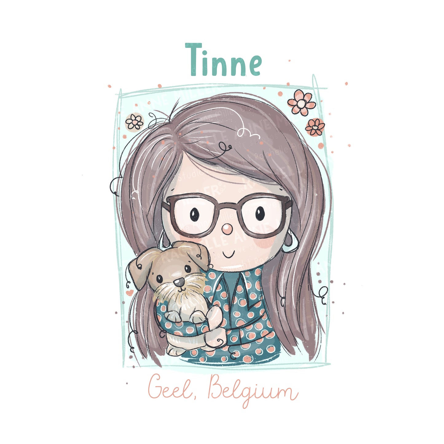'Tinne & Jules' Profile Digital Stamp