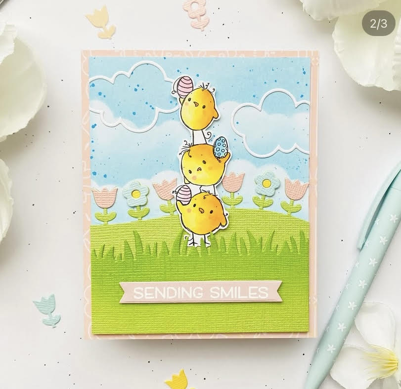 'Stacked Chicks' Digital Stamp